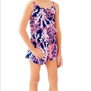 Lilly Pulitzer Girls Aleene Romper XL